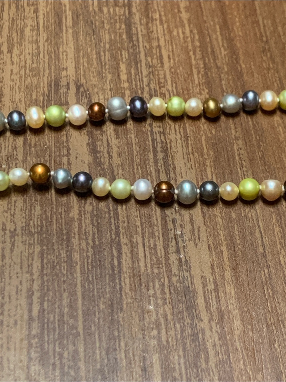 Multi-color Pearl Necklace & Bracelet Set - Picture 5 of 5